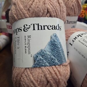 Loops & Threads Ring-Spun Acrylic Blend Yarn - Blush Pink